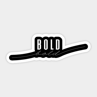 Bold - Elegant Minimal Design Sticker